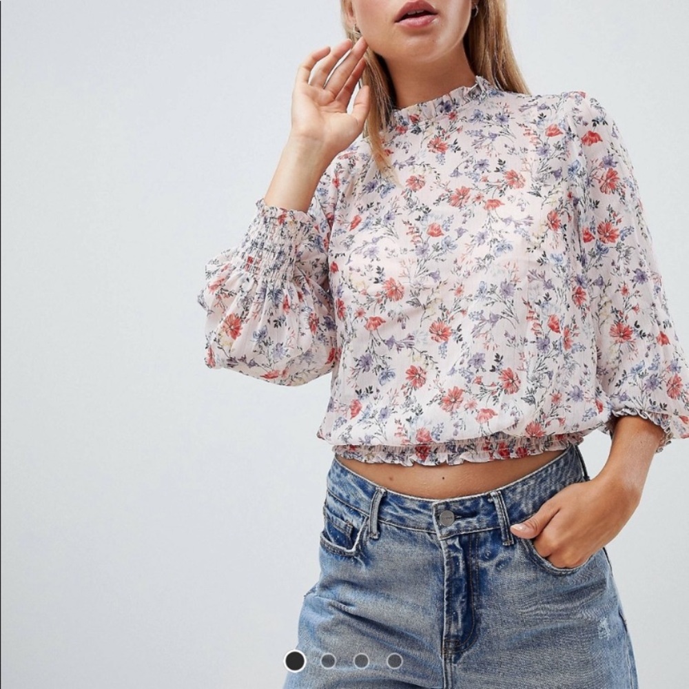 ASOS (New Look) Sheer Floral Top